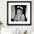 French Singer France Gall With Sailor Suit at Sailing Show, Paris, 17th January 1968 by Bridgeman Images on GIANT ART - black and white photography