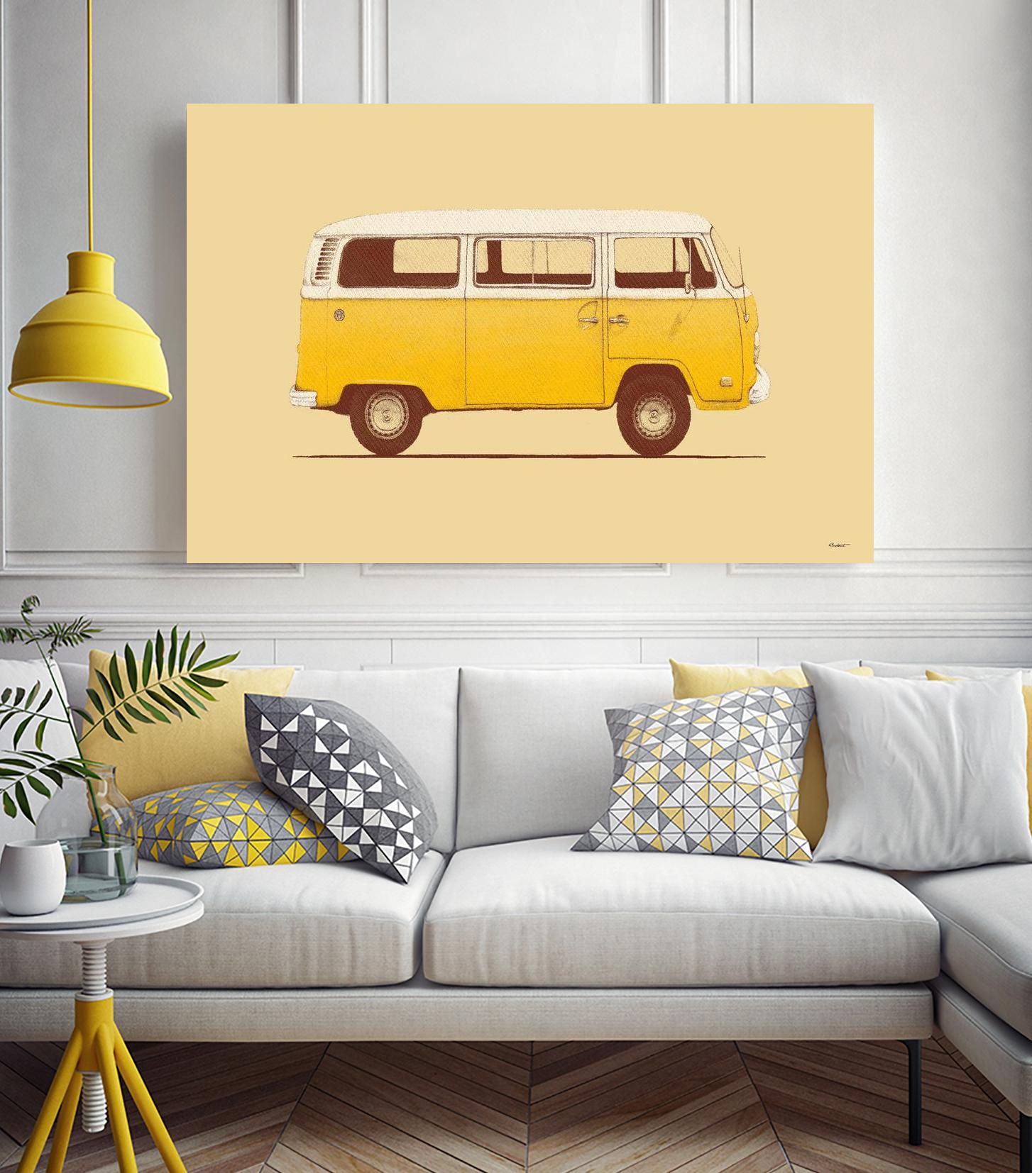 Yellow Van by Florent Bodart on GIANT ART