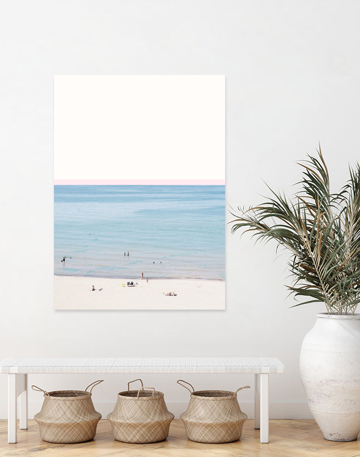 A day at the beach by 83 oranges on GIANT ART - blue coastal beach