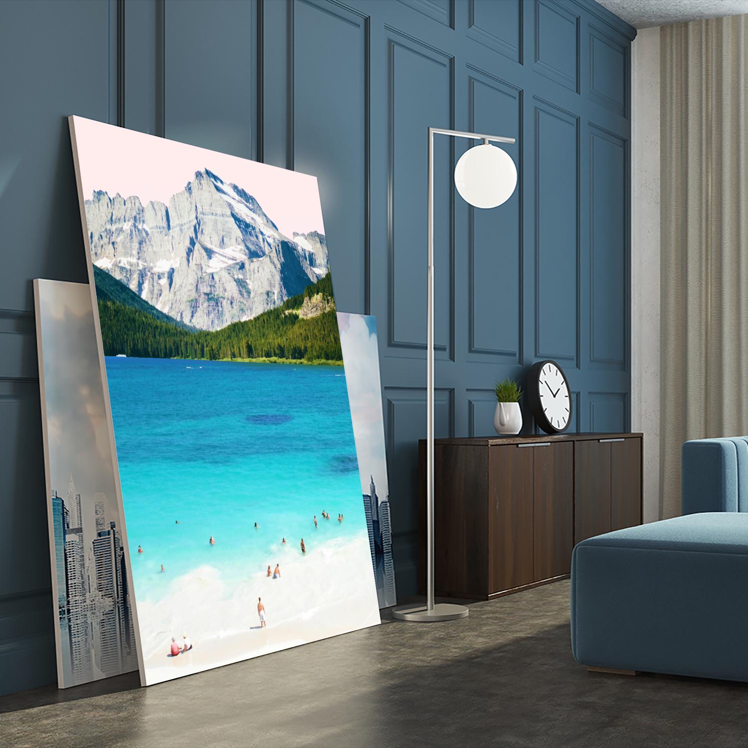 Summer Vibes by 83 Oranges on GIANT ART - blue digital mountain