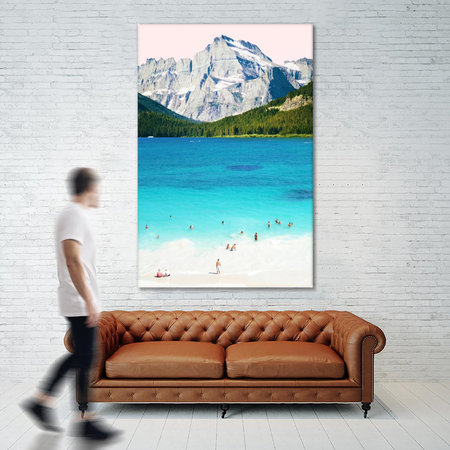 Summer Vibes by 83 Oranges on GIANT ART - blue digital mountain