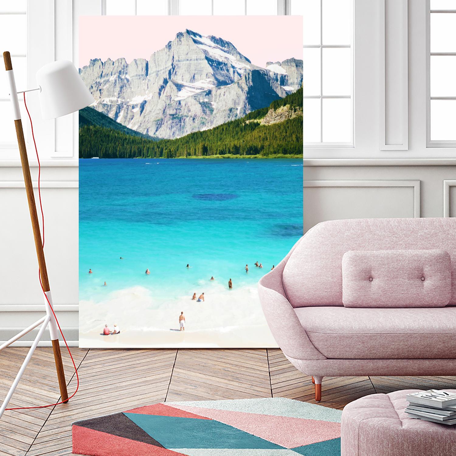 Summer Vibes by 83 Oranges on GIANT ART - blue digital mountain