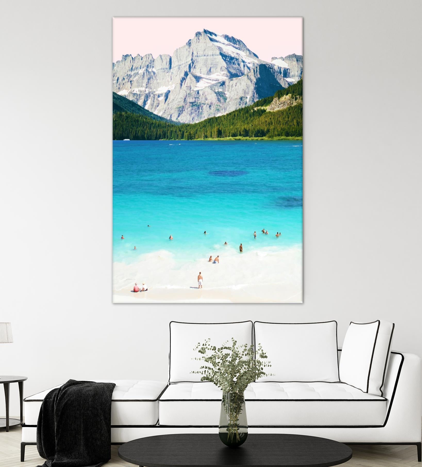 Summer Vibes by 83 Oranges on GIANT ART - blue digital mountain
