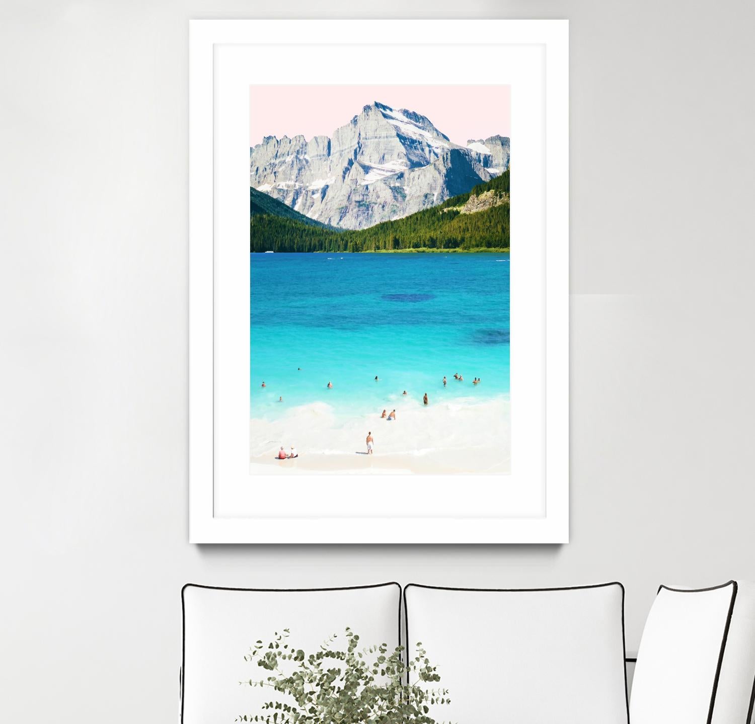 Summer Vibes by 83 Oranges on GIANT ART - blue digital mountain