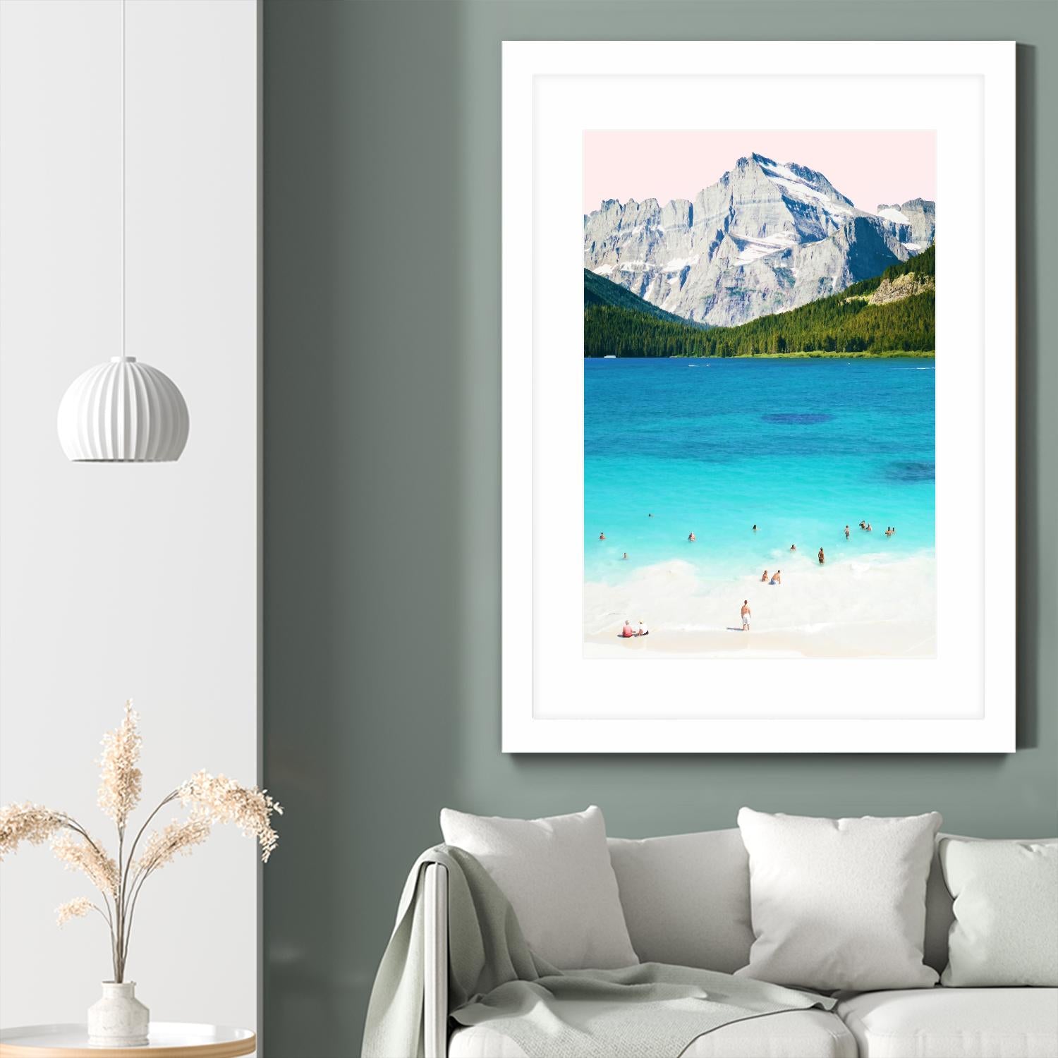 Summer Vibes by 83 Oranges on GIANT ART - blue digital mountain