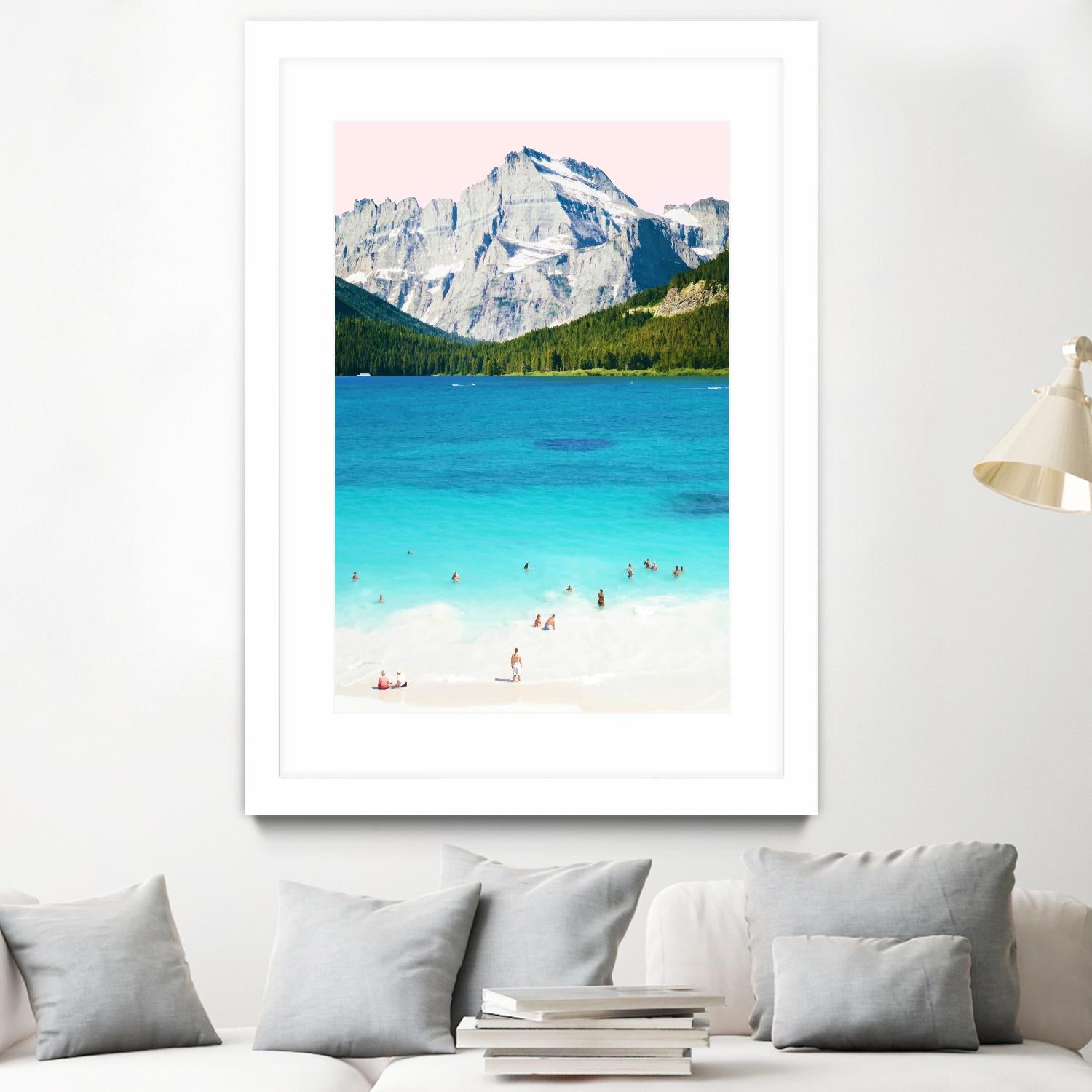 Summer Vibes by 83 Oranges on GIANT ART - blue digital mountain