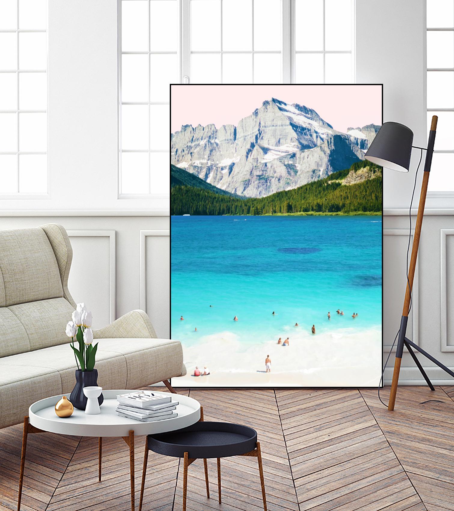 Summer Vibes by 83 Oranges on GIANT ART - blue digital mountain