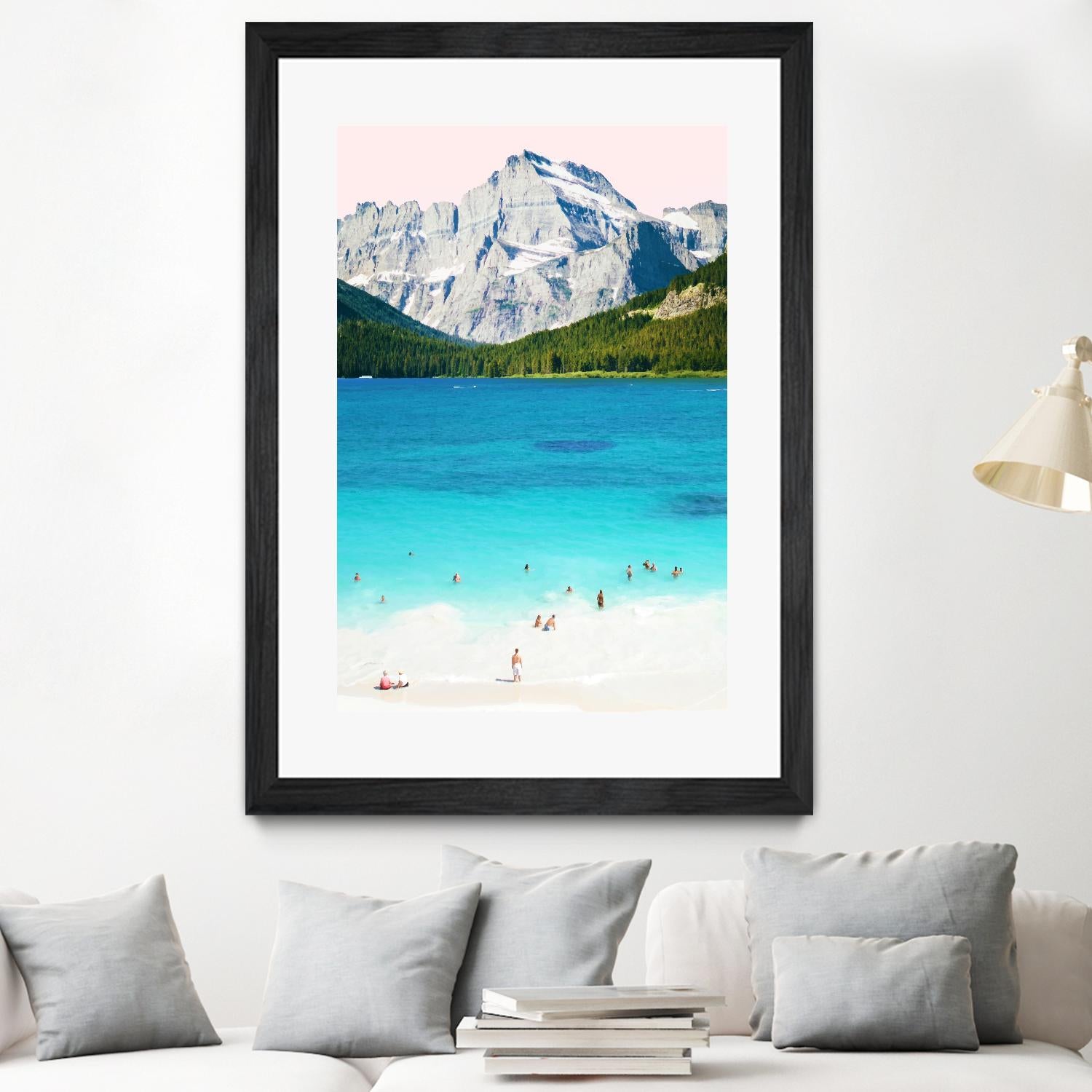Summer Vibes by 83 Oranges on GIANT ART - blue digital mountain