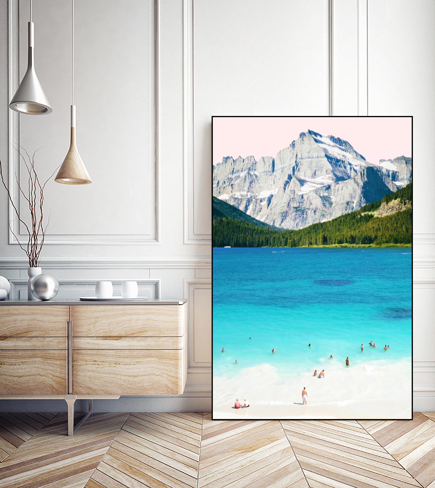 Summer Vibes by 83 Oranges on GIANT ART - blue digital mountain