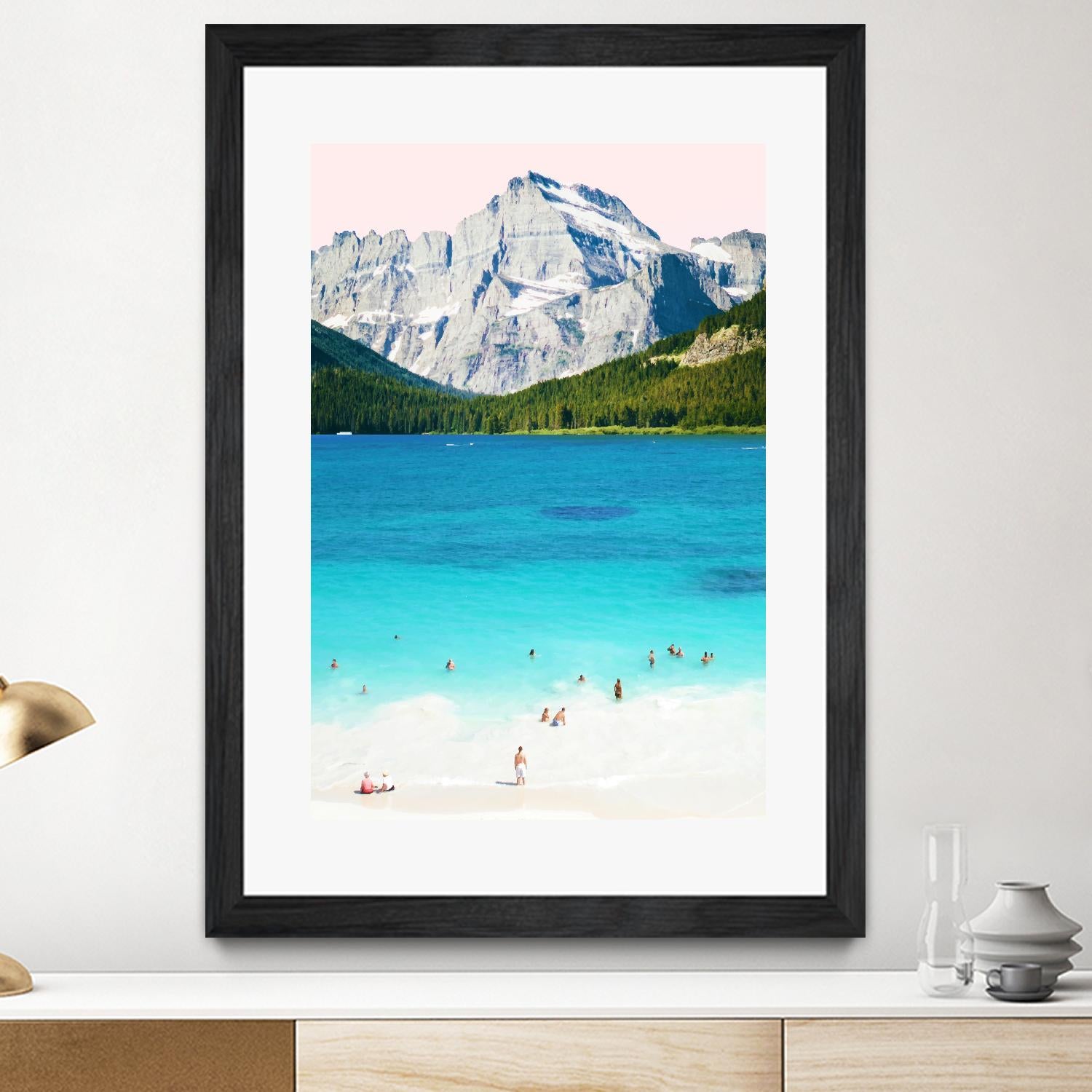 Summer Vibes by 83 Oranges on GIANT ART - blue digital mountain