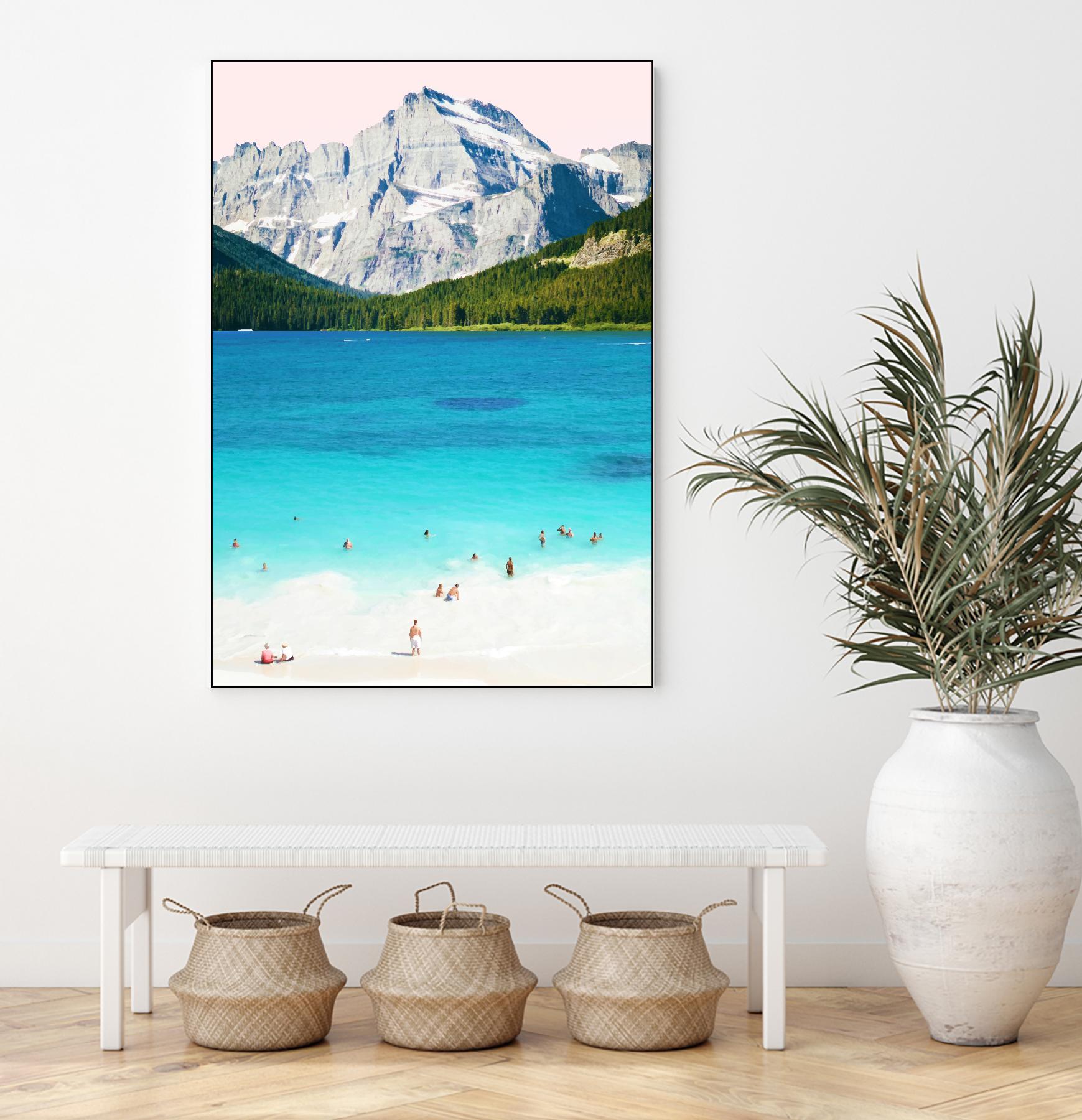 Summer Vibes by 83 Oranges on GIANT ART - blue digital mountain