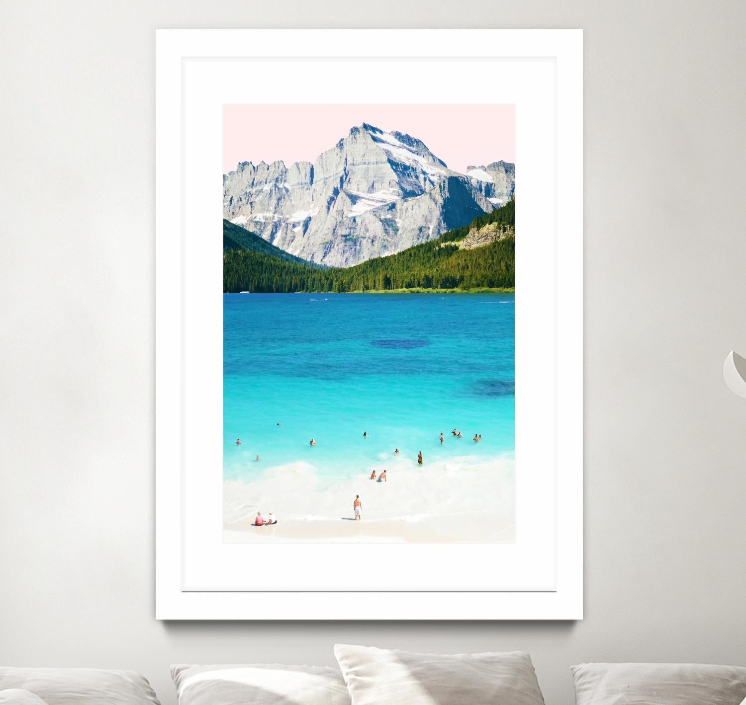 Summer Vibes by 83 Oranges on GIANT ART - blue digital mountain