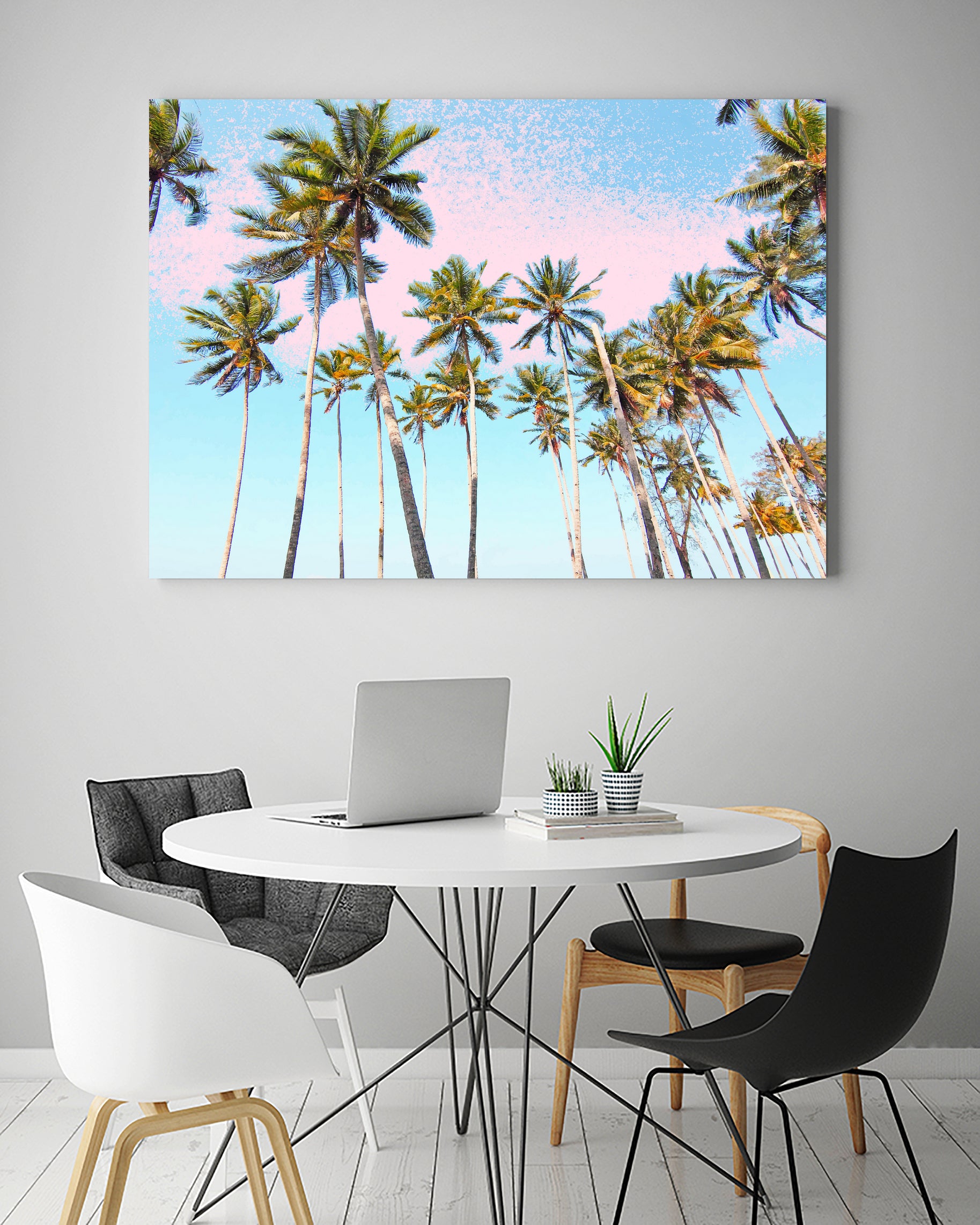 Coconut Palms by 83 Oranges on GIANT ART - bleu digital sky