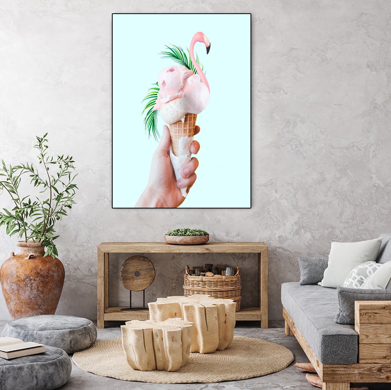 Tropical Ice Cream by 83 oranges on GIANT ART - pink digital