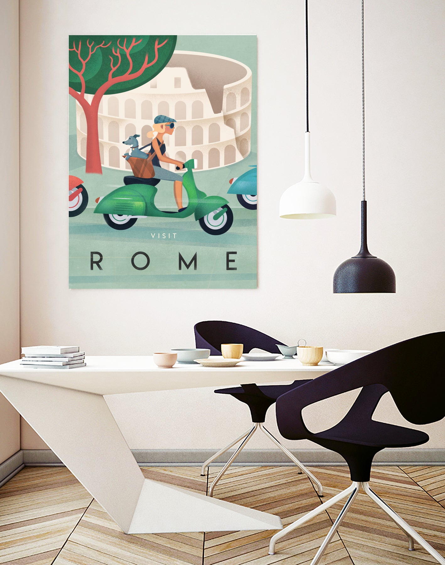 Visit Rome Vintage Art by Martin Wickstrom on GIANT ART