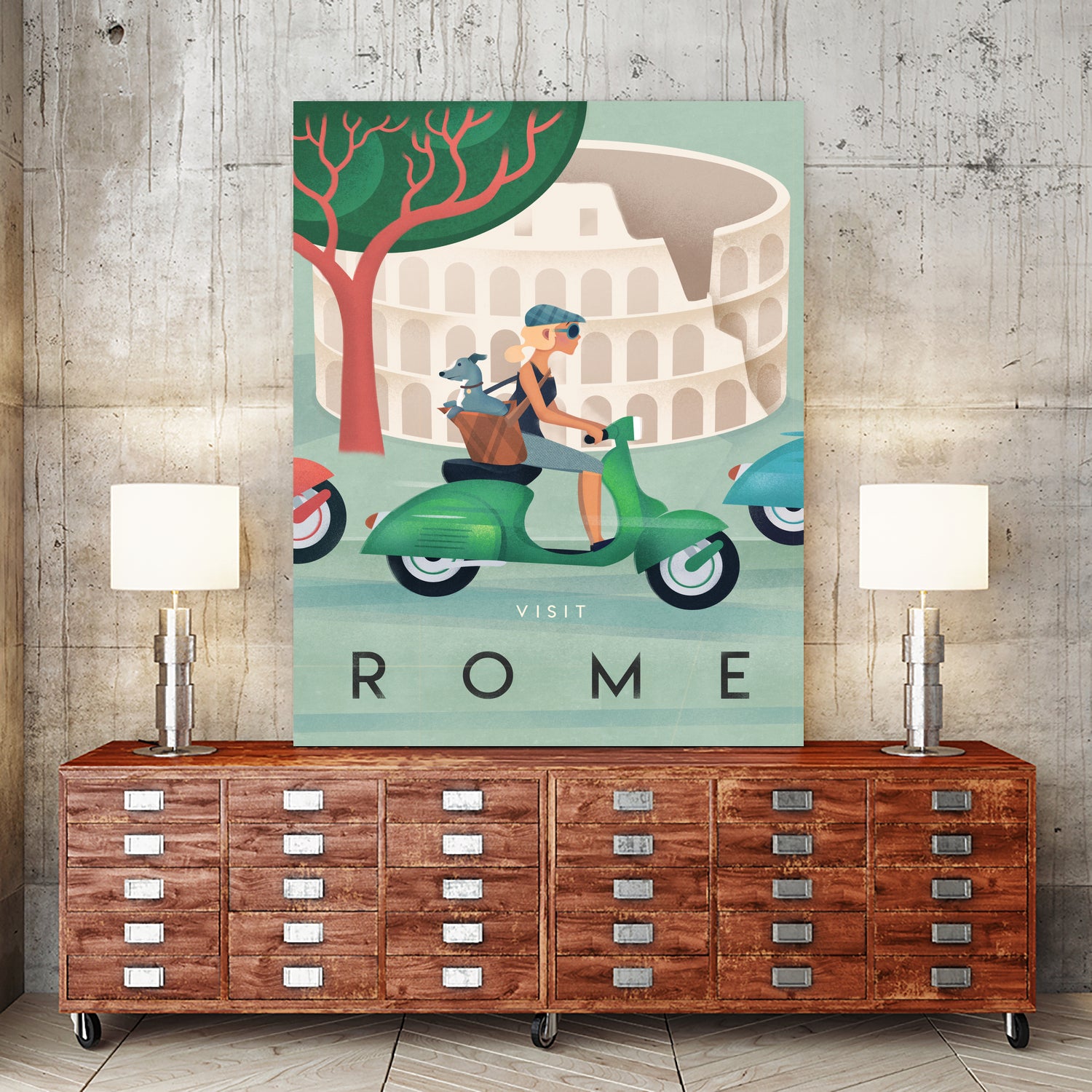 Visit Rome Vintage Art by Martin Wickstrom on GIANT ART