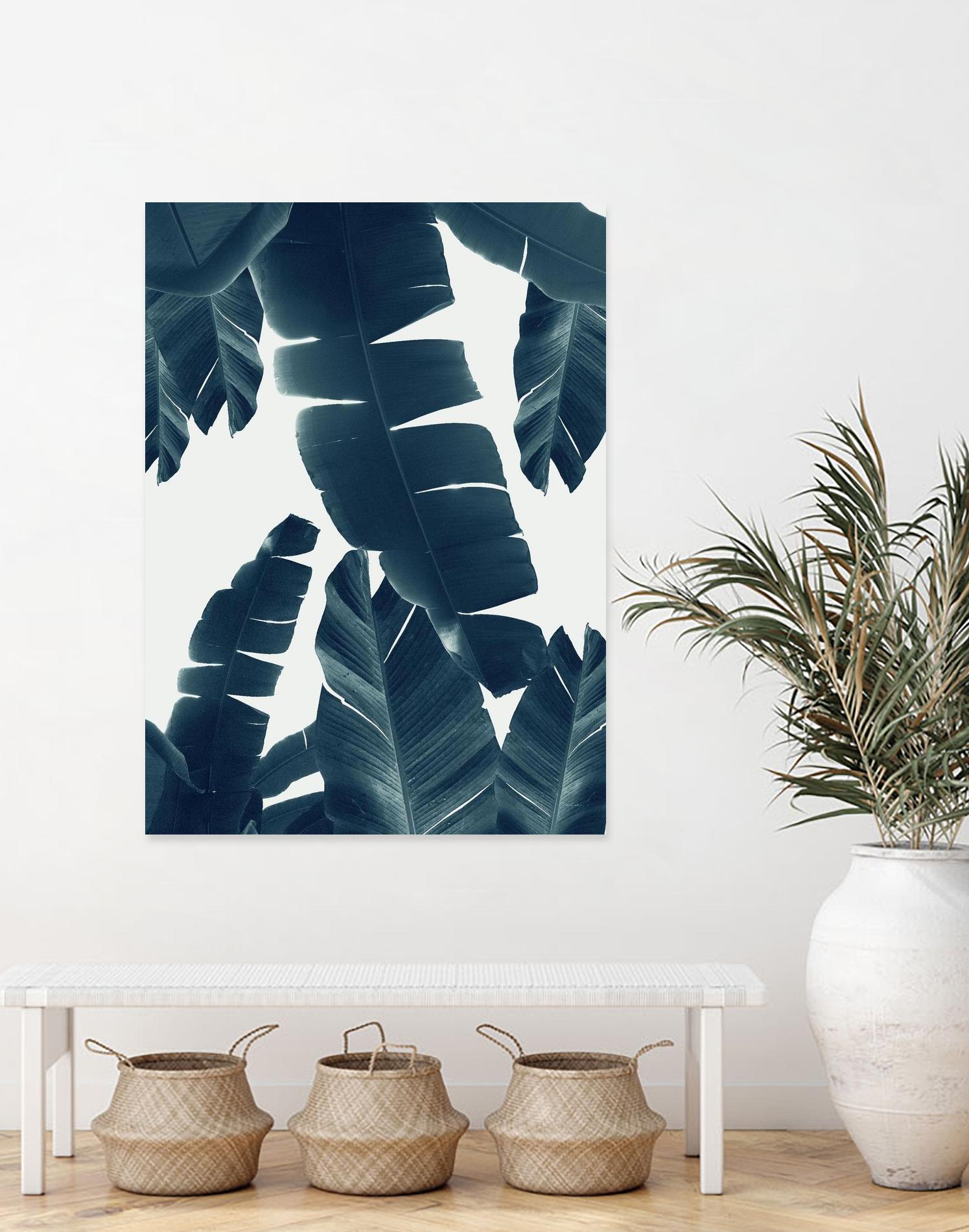 Banana Leaves Green Blue Vibes #2 #tropical #decor #art by Anita's & Bella's Art on GIANT ART