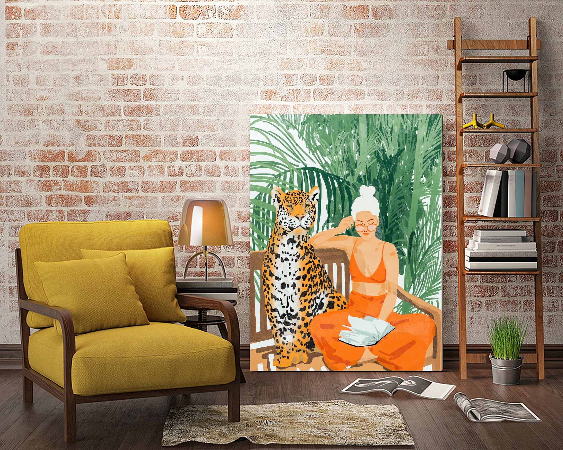 Jungle Vacay II by 83 Oranges on GIANT ART - orange digital tiger