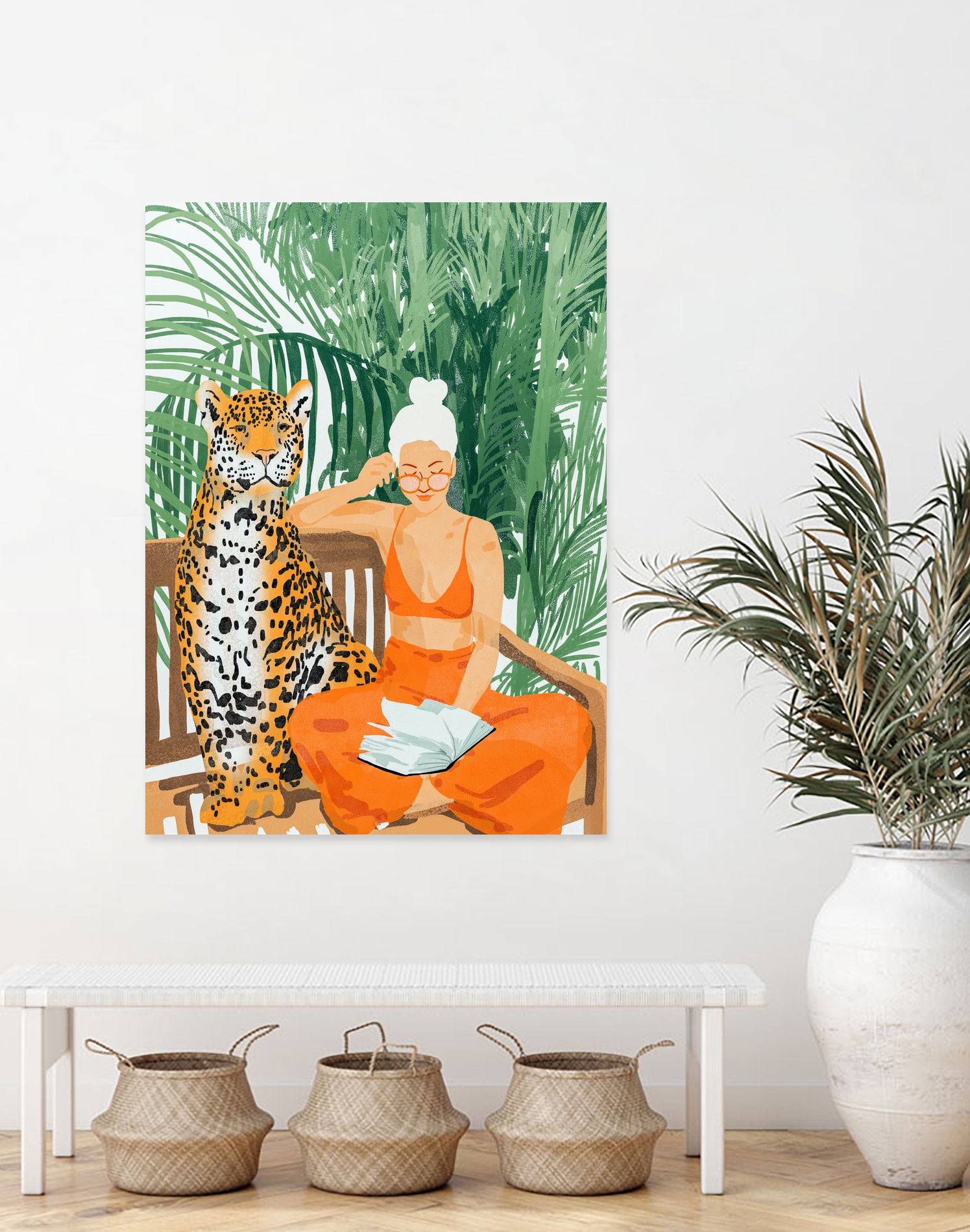 Jungle Vacay II by 83 Oranges on GIANT ART - orange digital tiger