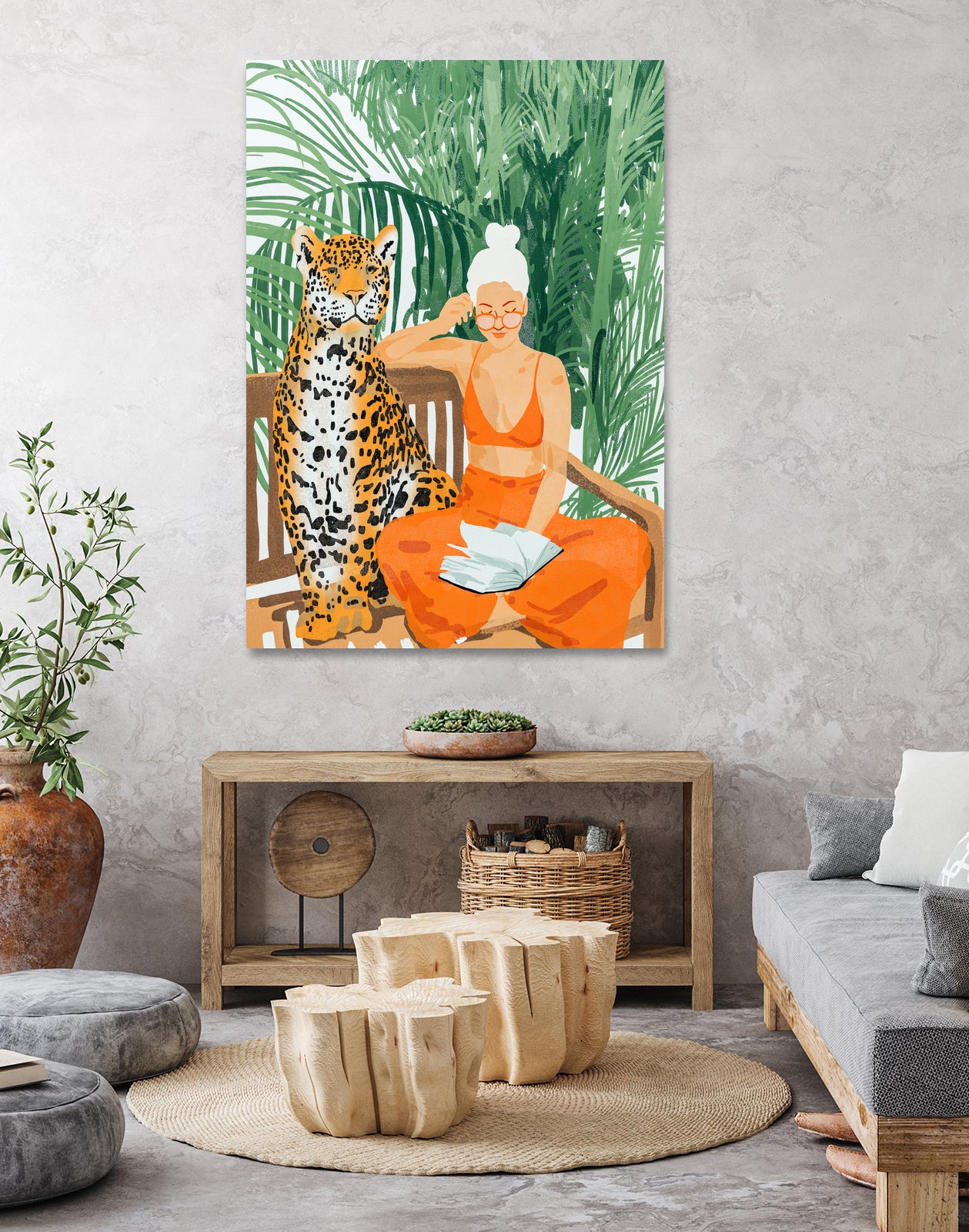 Jungle Vacay II by 83 Oranges on GIANT ART - orange digital tiger