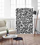 Bold Black Marker Doodle Lines by Bicone on GIANT ART