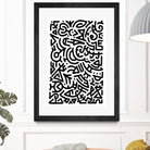 Bold Black Marker Doodle Lines by Bicone on GIANT ART