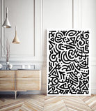 Bold Black Marker Doodle Lines by Bicone on GIANT ART