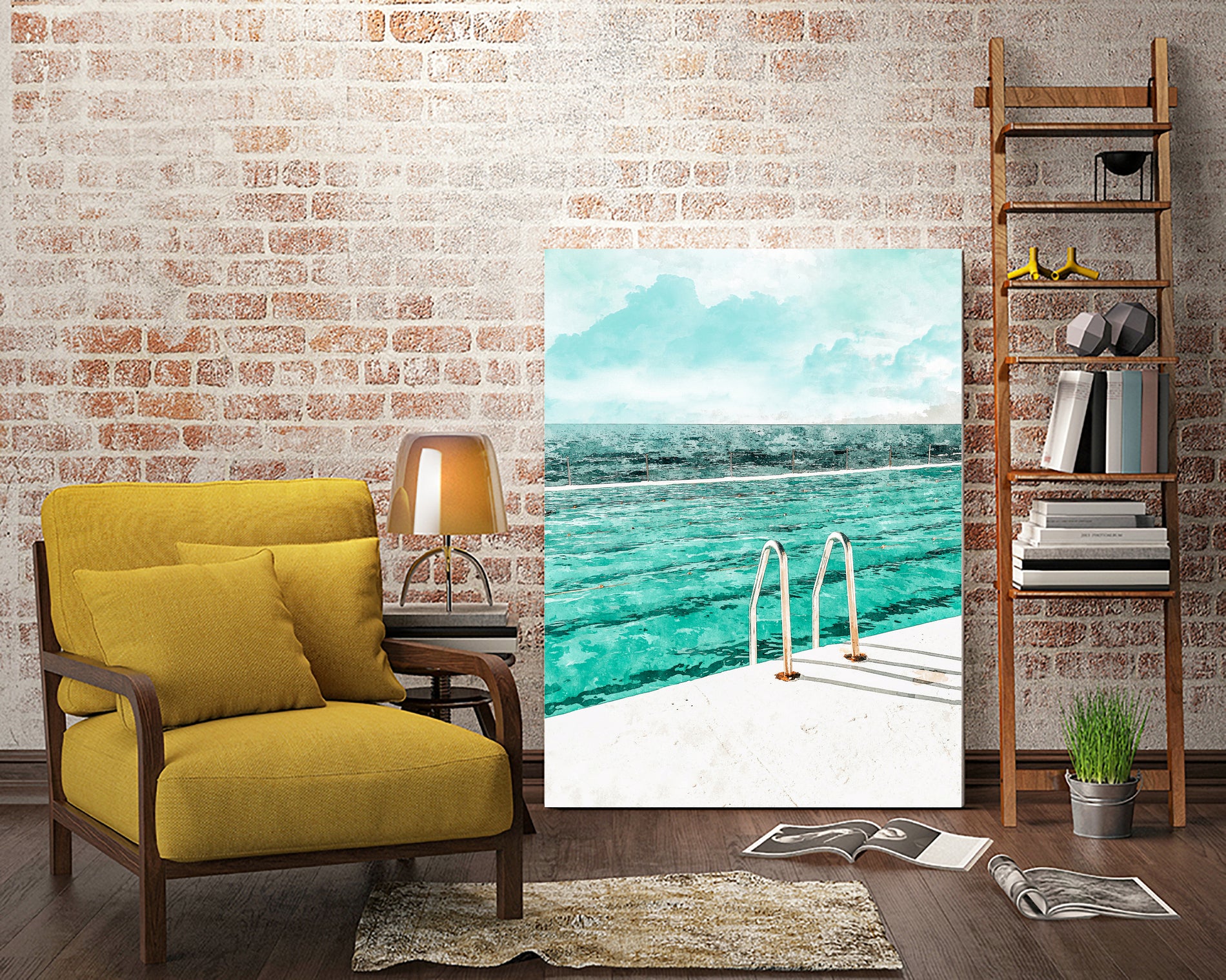 Break Away  by 83  Oranges on GIANT ART - bleu digital pool