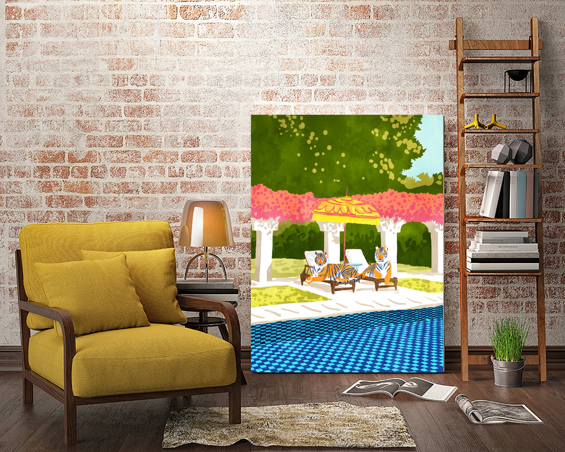 Tiger Vacay by 83 Oranges on GIANT ART - orange digital