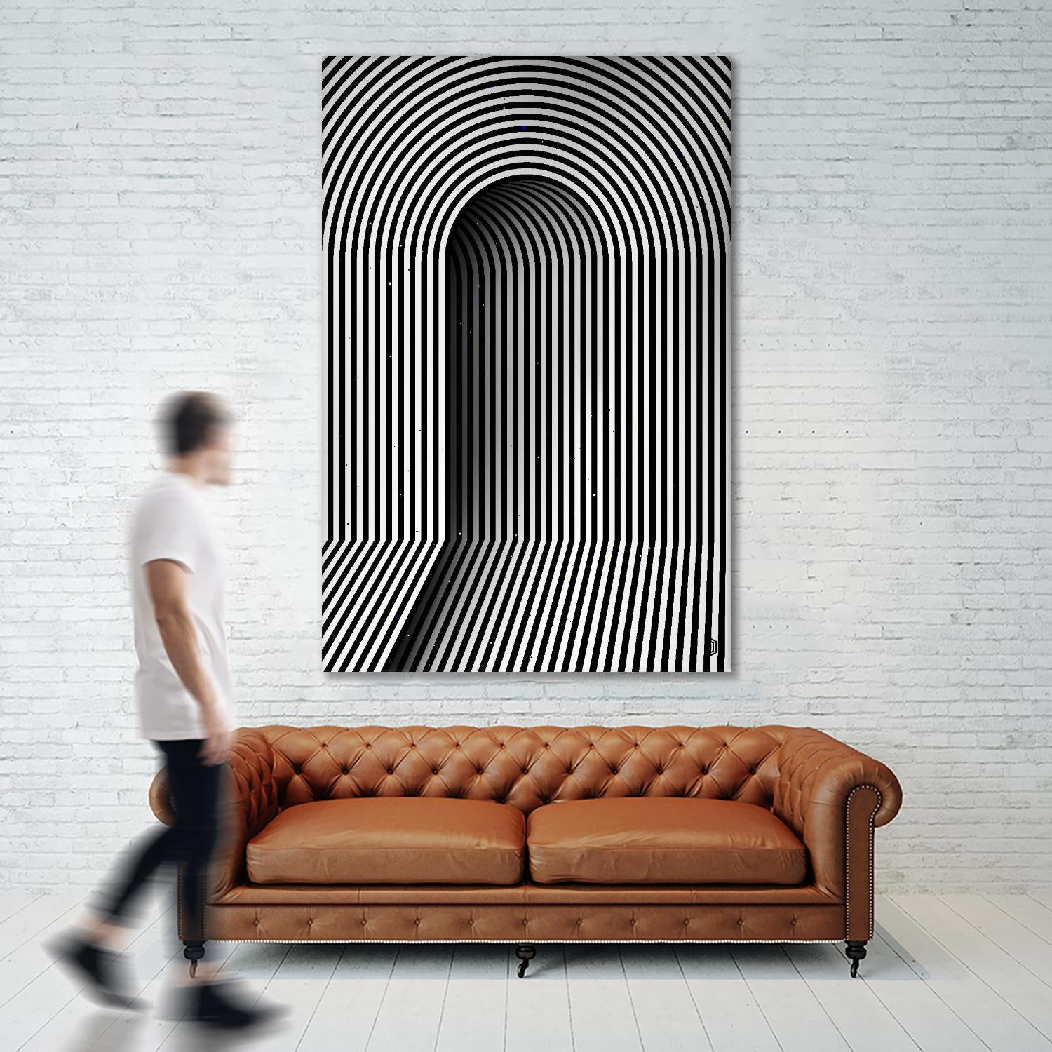 Hidden door by Divin Creador on GIANT ART - white black & white