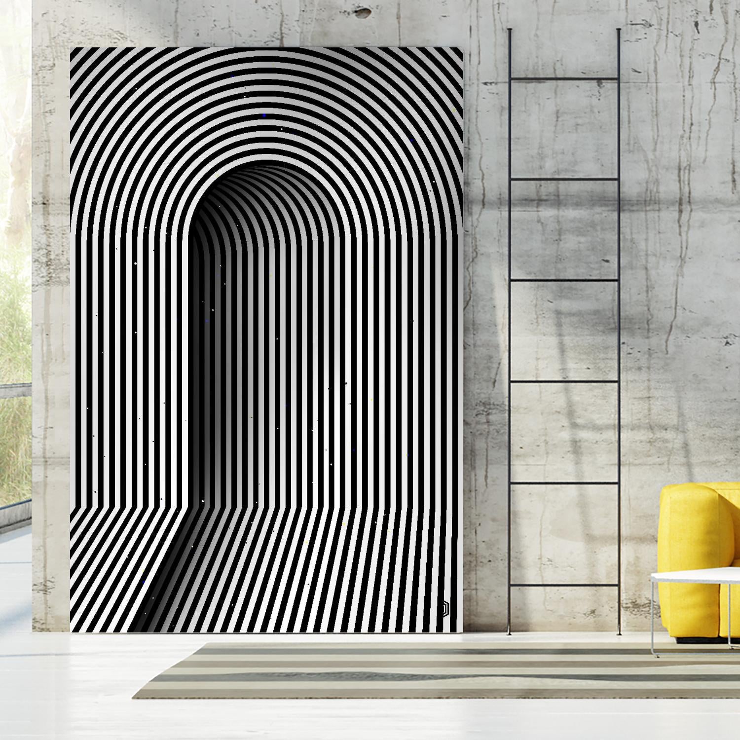 Hidden door by Divin Creador on GIANT ART - white black & white