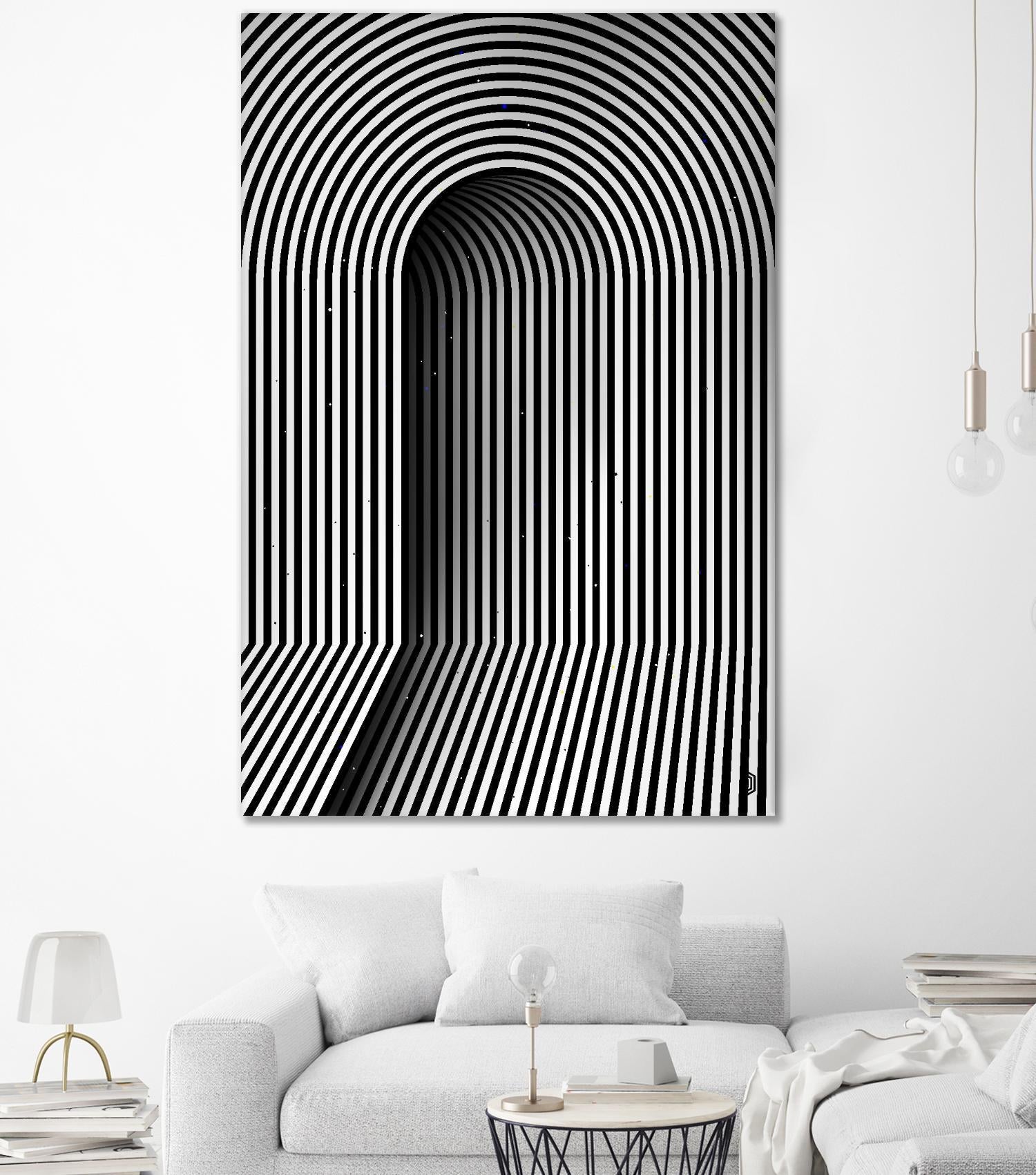 Hidden door by Divin Creador on GIANT ART - white black & white