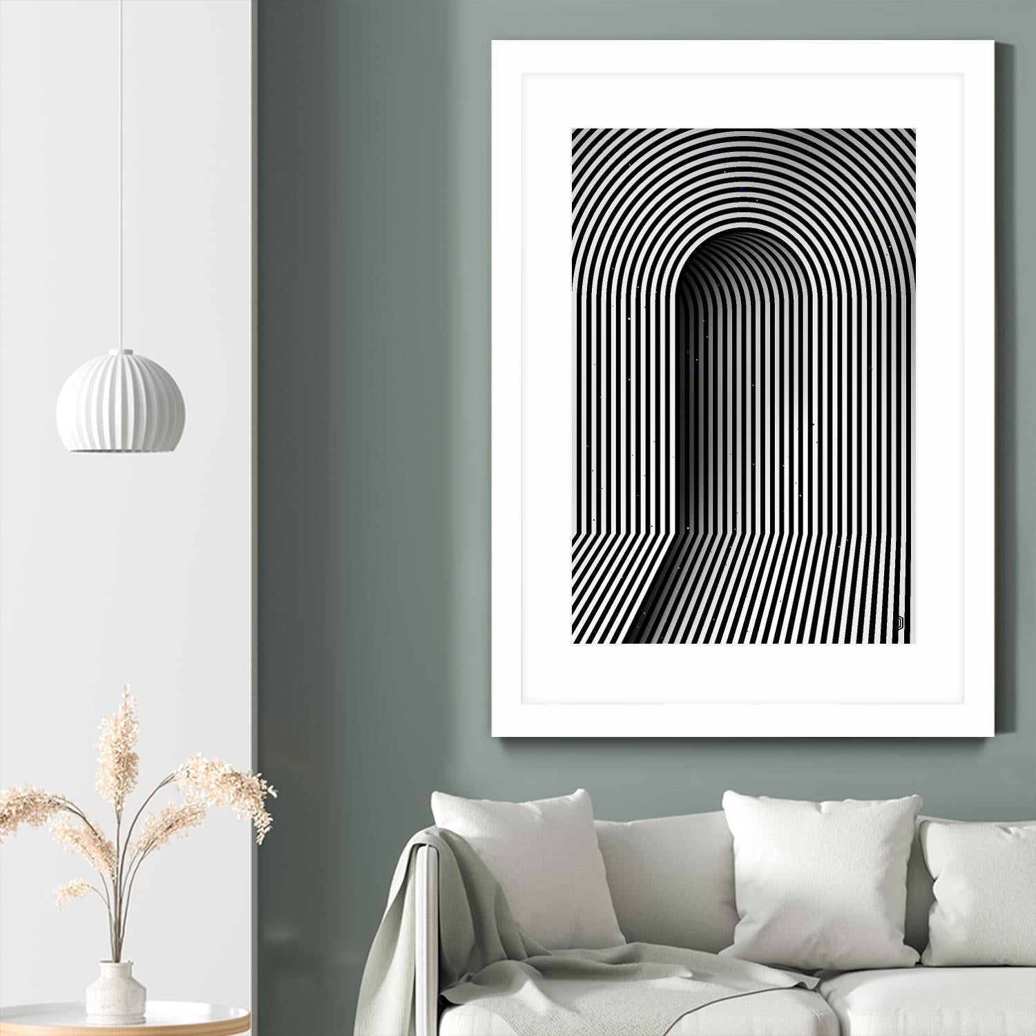 Hidden door by Divin Creador on GIANT ART - white black & white