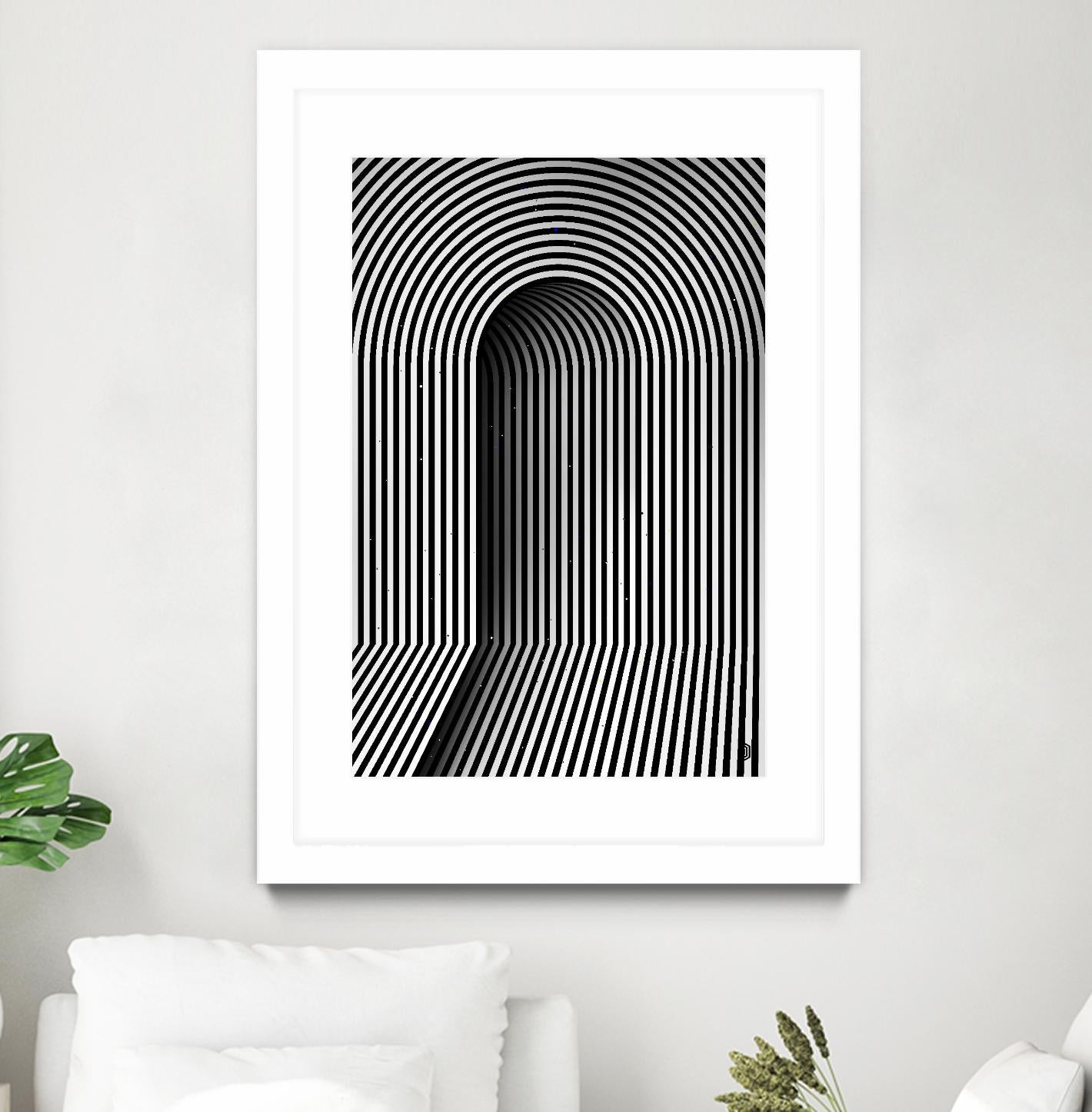 Hidden door by Divin Creador on GIANT ART - white black & white