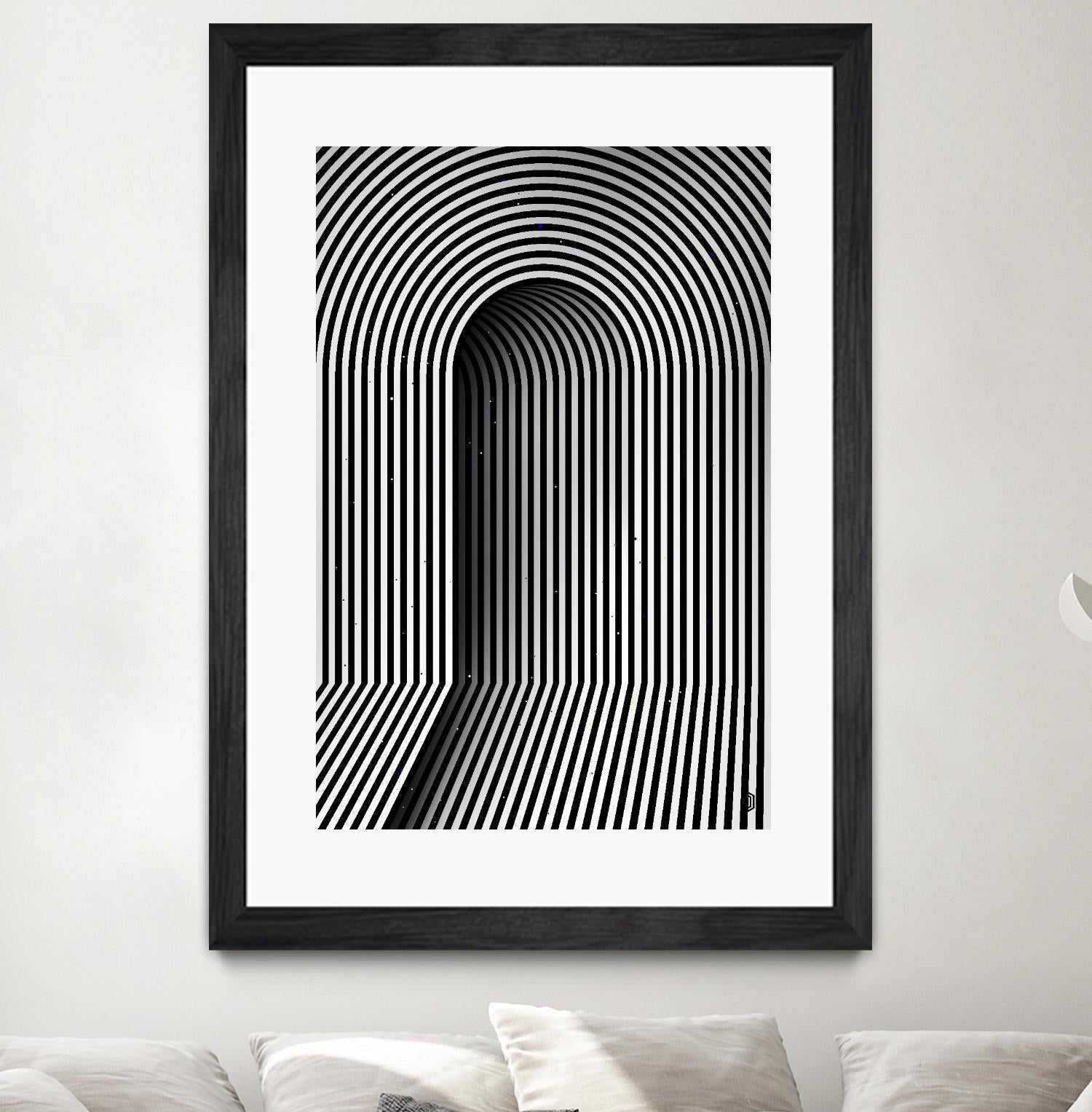 Hidden door by Divin Creador on GIANT ART - white black & white