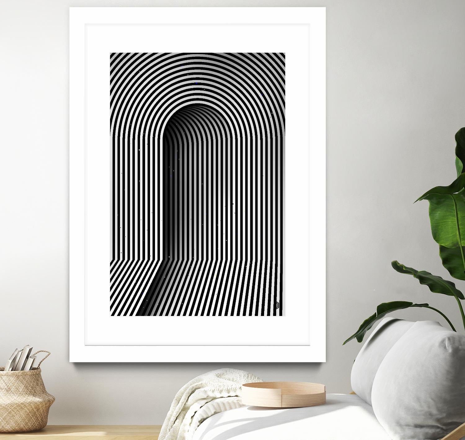 Hidden door by Divin Creador on GIANT ART - white black & white