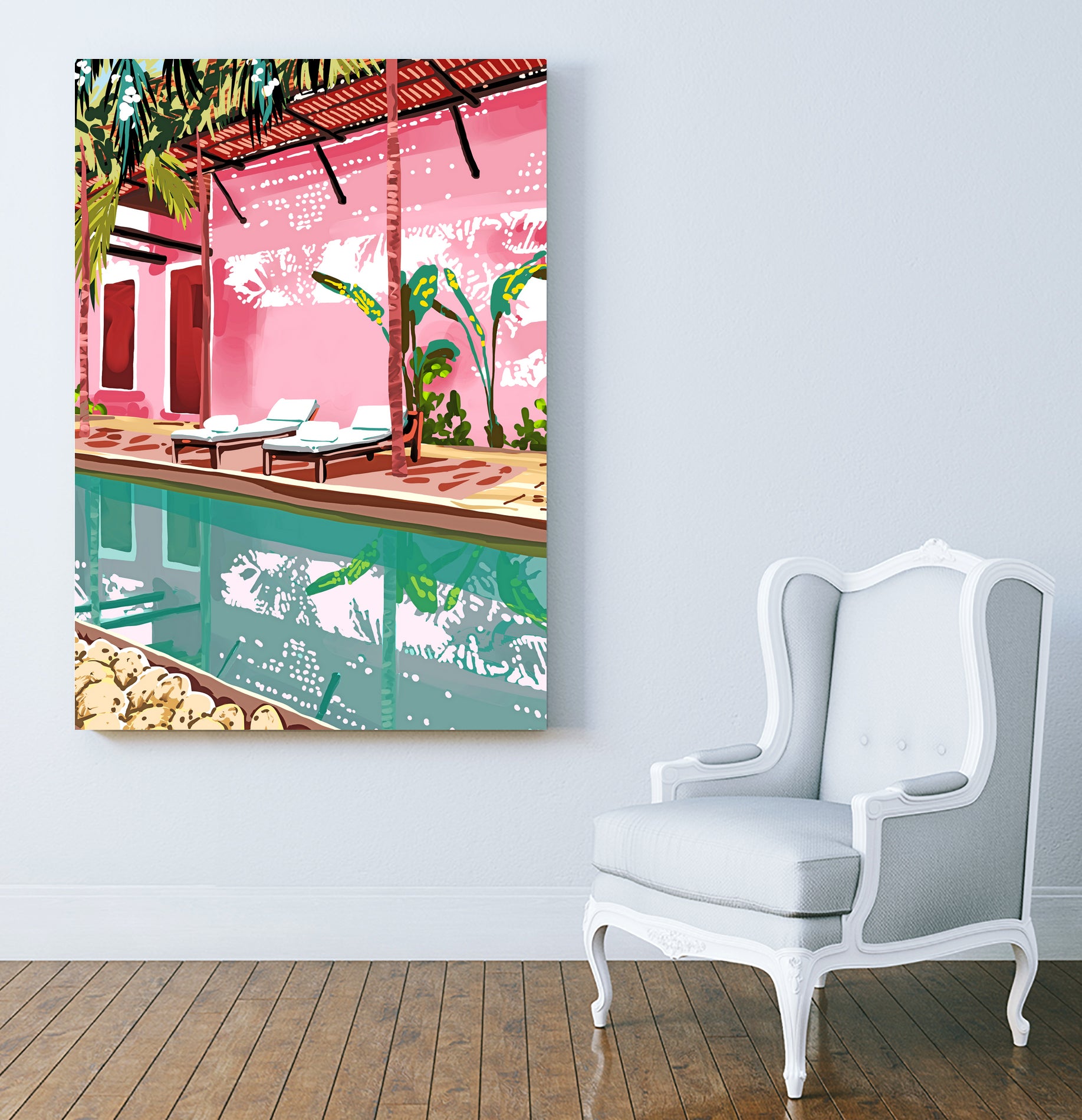 Vacay Villa by 83 oranges on GIANT ART - pink digital pool