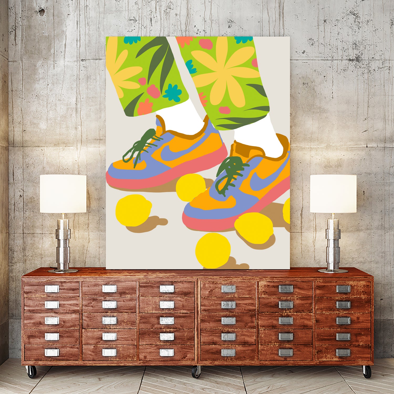 Easy Peasy Lemon Squeezy by 83 oranges on GIANT ART - orange digital rollerskates