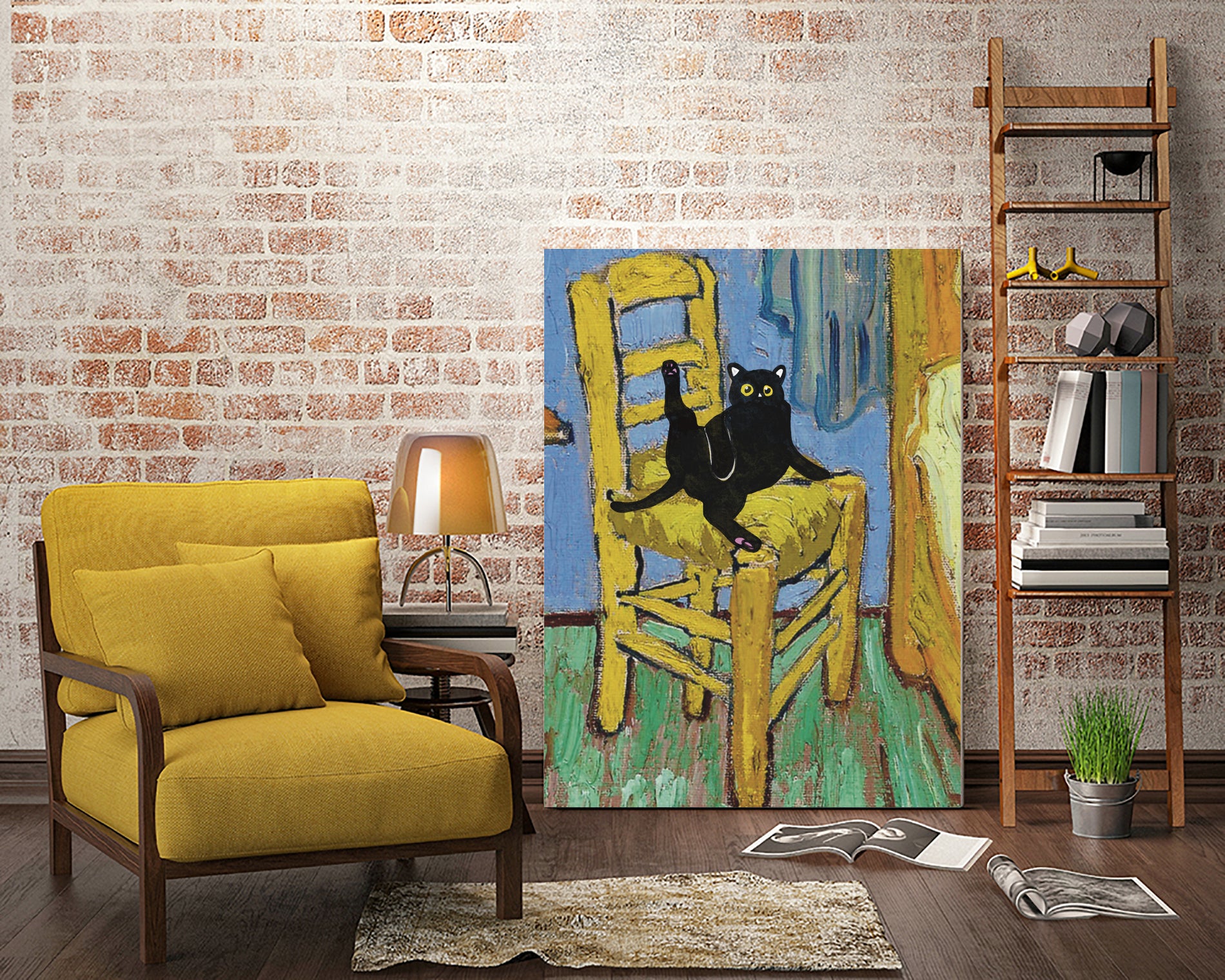 Cat on a Chair by Edson Ramos on GIANT ART