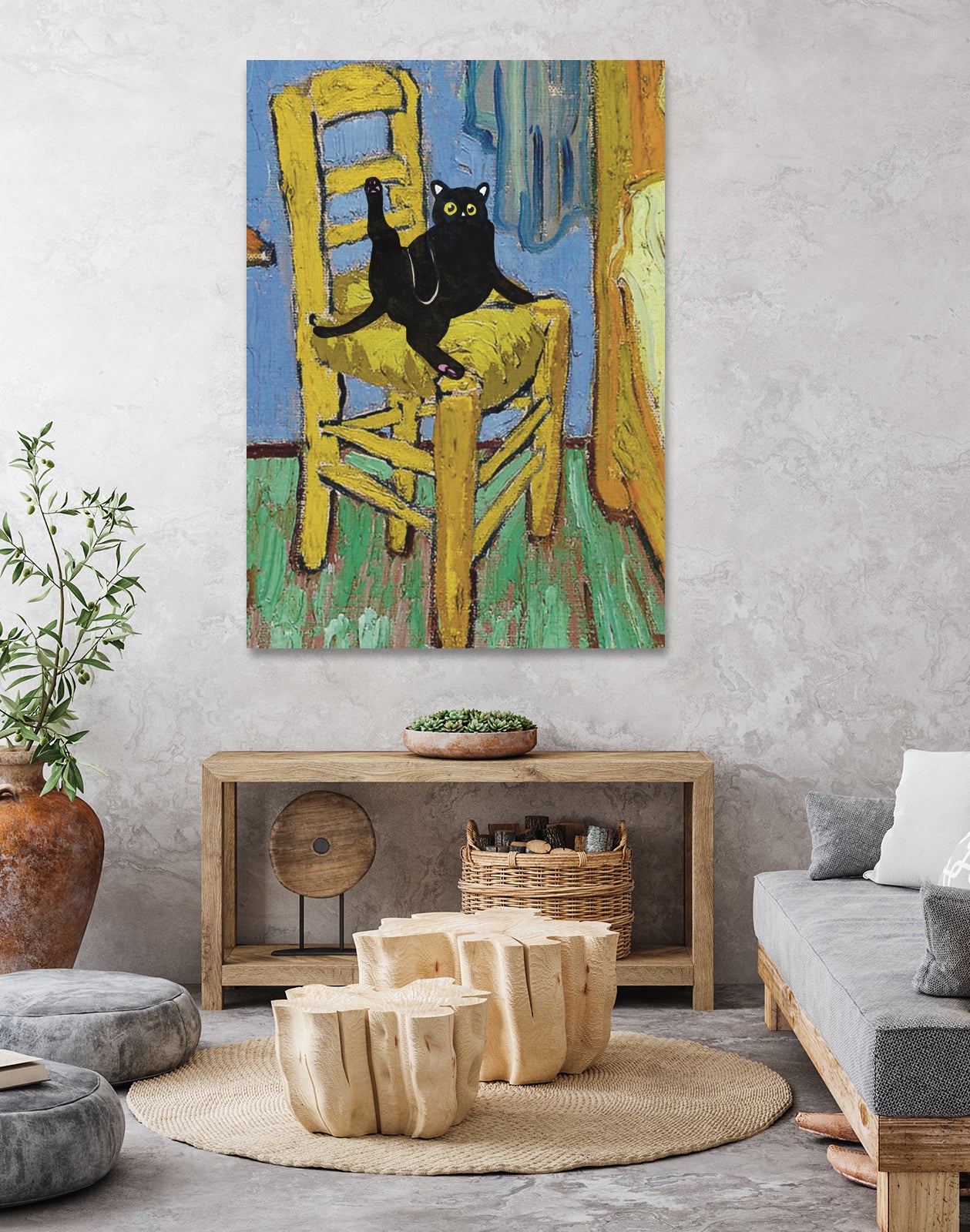 Cat on a Chair by Edson Ramos on GIANT ART