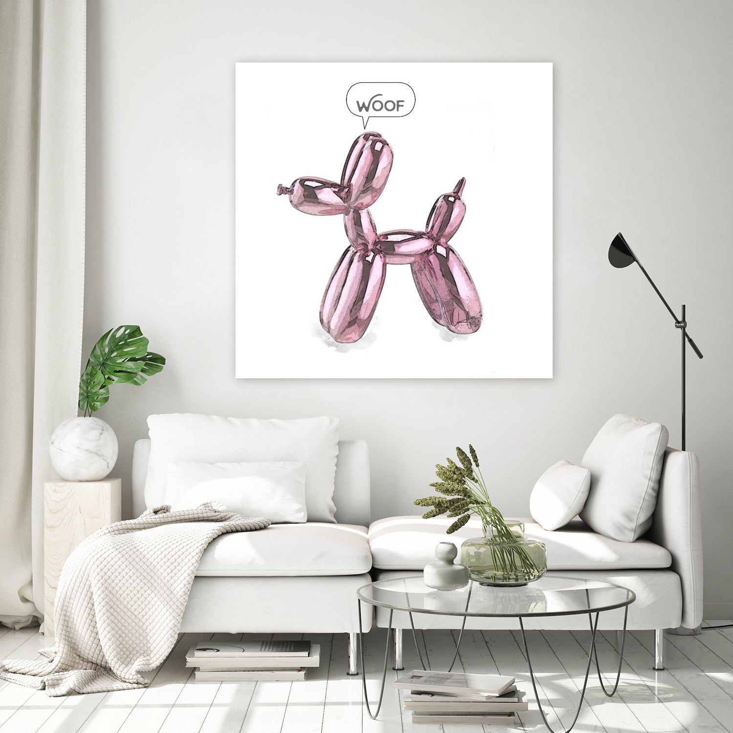 Wolfy by Oriana Cordero on GIANT ART - pink vector illustration