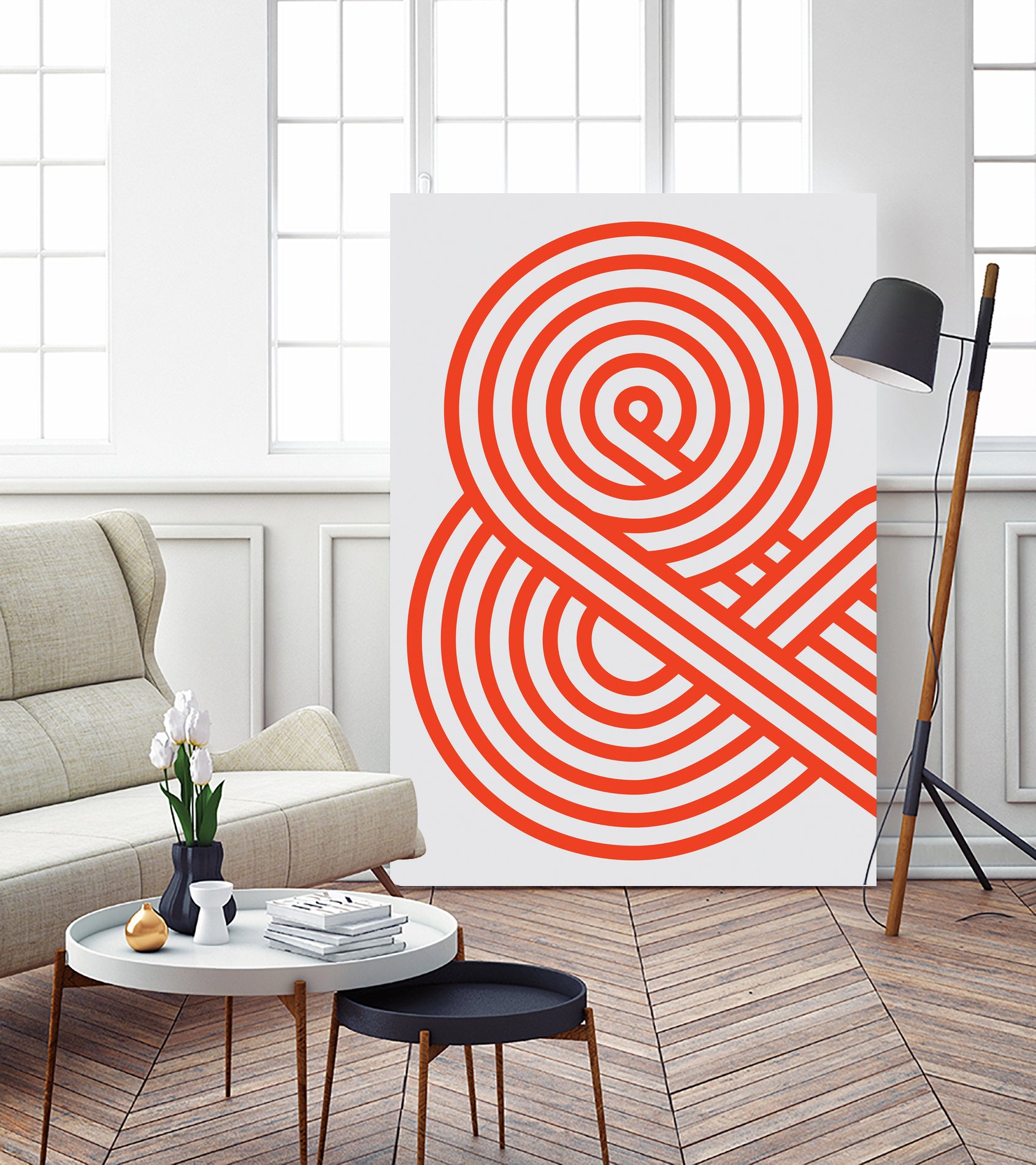 Track & Field by David Rhodes on GIANT ART - red typography