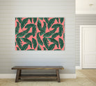 Banana leaves tropical leaves green pink by susana costa on GIANT ART - pink photo manipulation