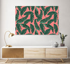 Banana leaves tropical leaves green pink by susana costa on GIANT ART - pink photo manipulation