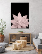 Blush Agave on Black #1 #tropical #decor #art by Anita & Bella Jantz on GIANT ART - pink photo illustration