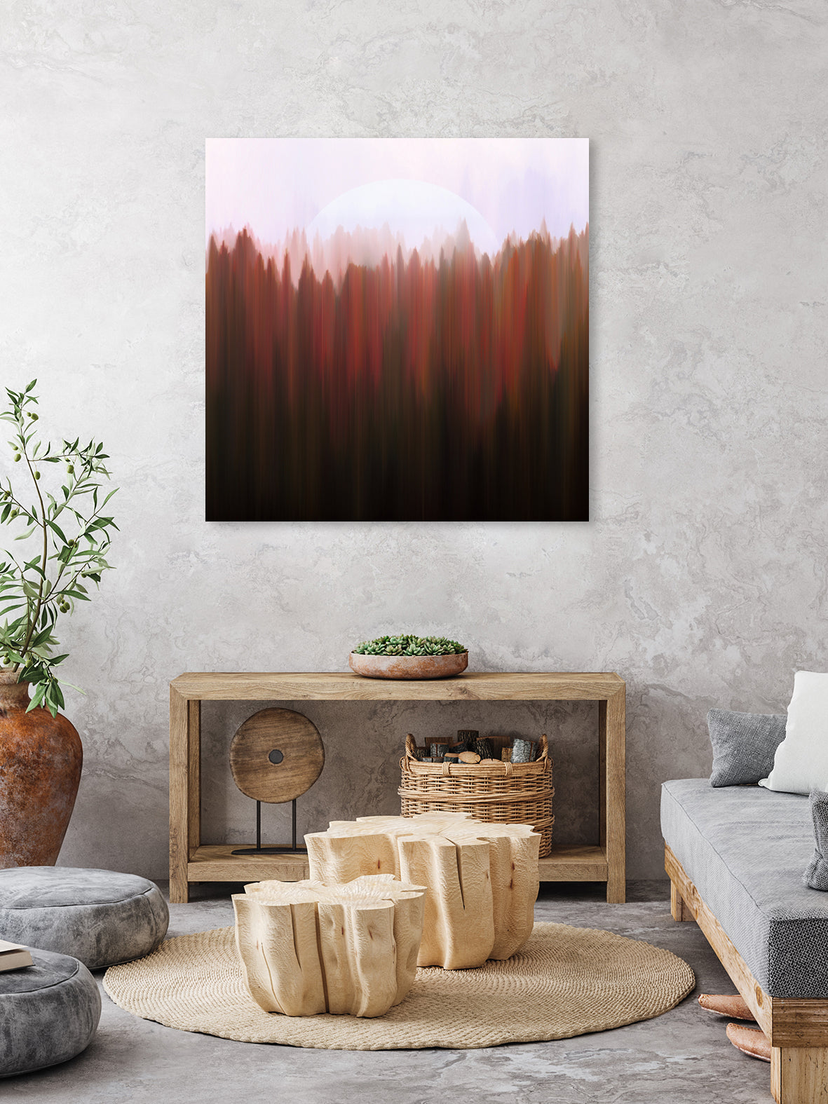 Forest Moon by Robin Willems on GIANT ART - red digital painting