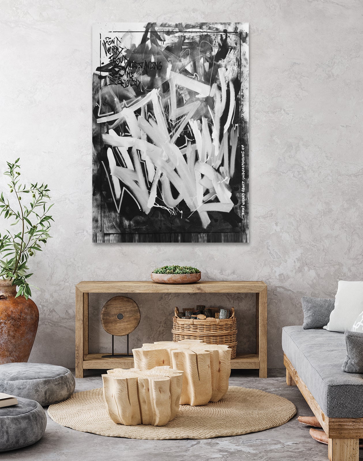 Dont Worry by Nozvvu vvu on GIANT ART - white typography