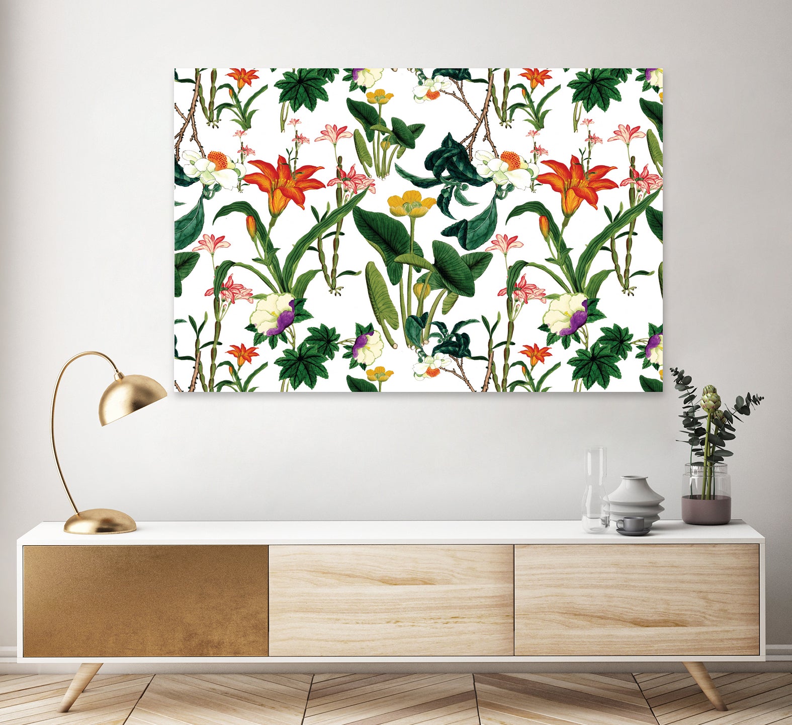 vintage floral  white by susana costa on GIANT ART - yellow photo manipulation
