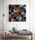 Navy & Rust Squares and Circles by Blerta Karahoda on GIANT ART - blue digital drawing
