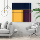 Abstract graphic I Dark blue Purple Yellow by Blerta Karahoda on GIANT ART - yellow digital drawing